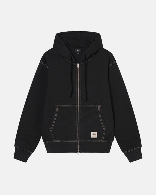 DOUBLE SIDED LABEL ZIP HOODIE